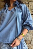 Larc Poet Blouse Denim